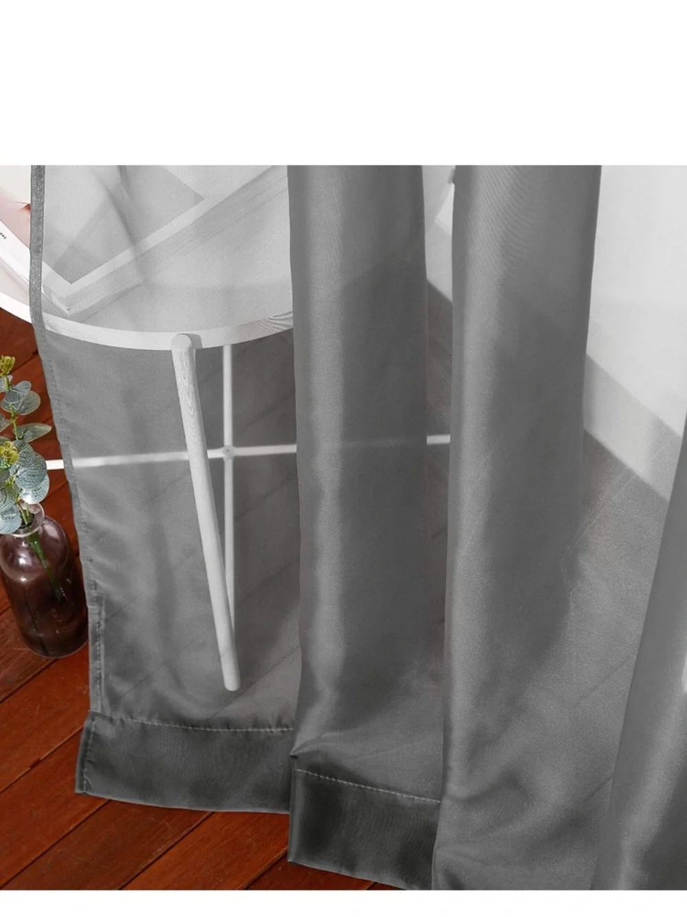 Gray Sheer Curtains (Pack of 2)